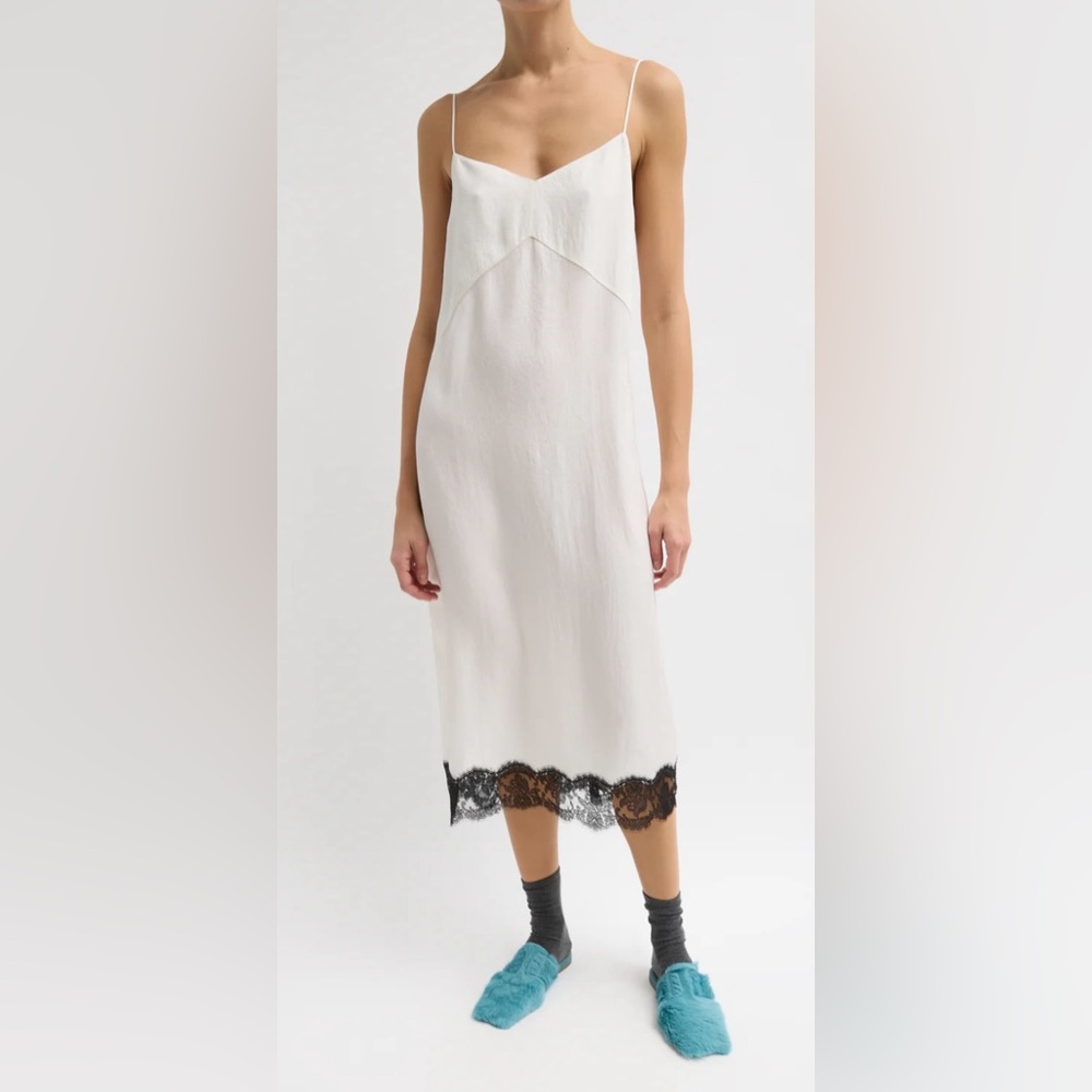 NWT Tibi Lace Applique Slip Dress Size 8
